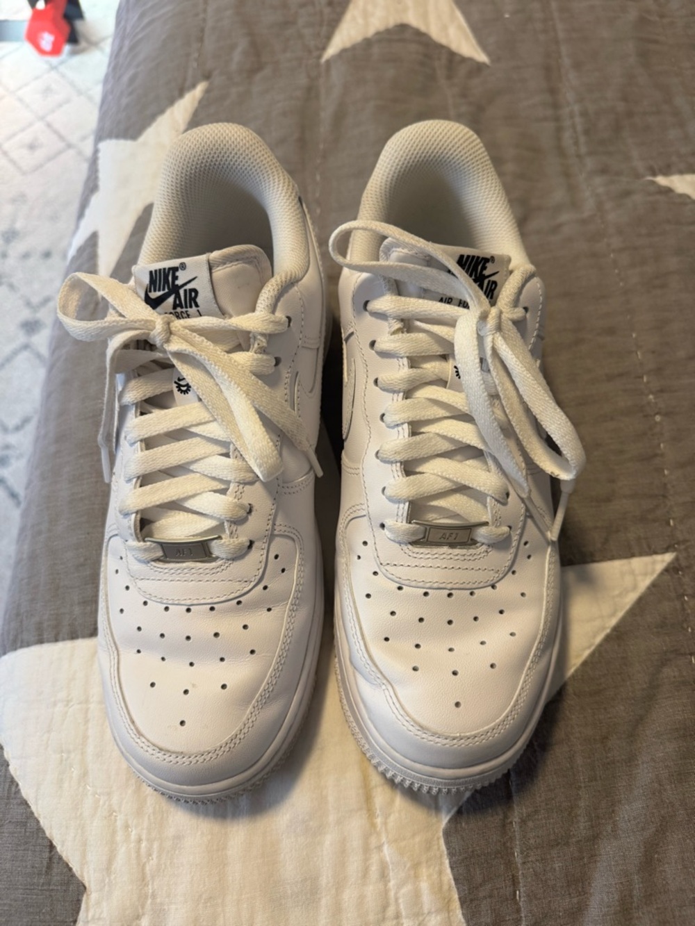 Nike White Leather Low-Top Sneakers